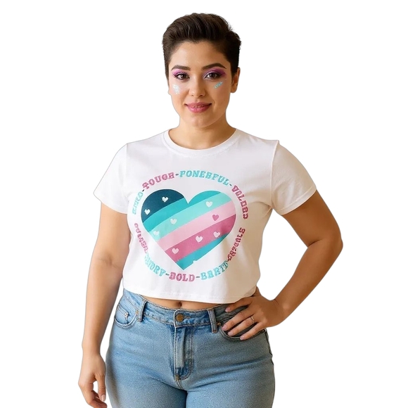 Transgender Trans Pride Cropped T-Shirt - Picture 4 of 12